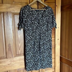ModCloth black floral dress - EUC size 12